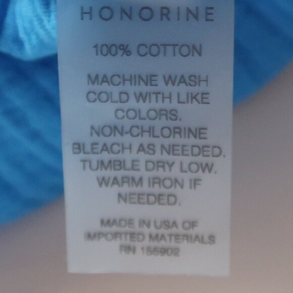 Honorine Blue Cotton Gauze Maxi Dress Flutter Sleeves Tiered Tiered Summer M - Picture 7 of 8